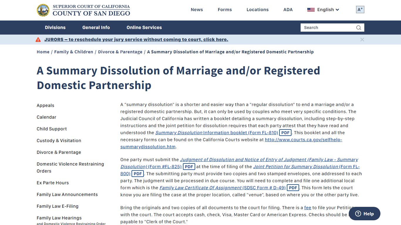 A Summary Dissolution of Marriage and/or Registered Domestic ...